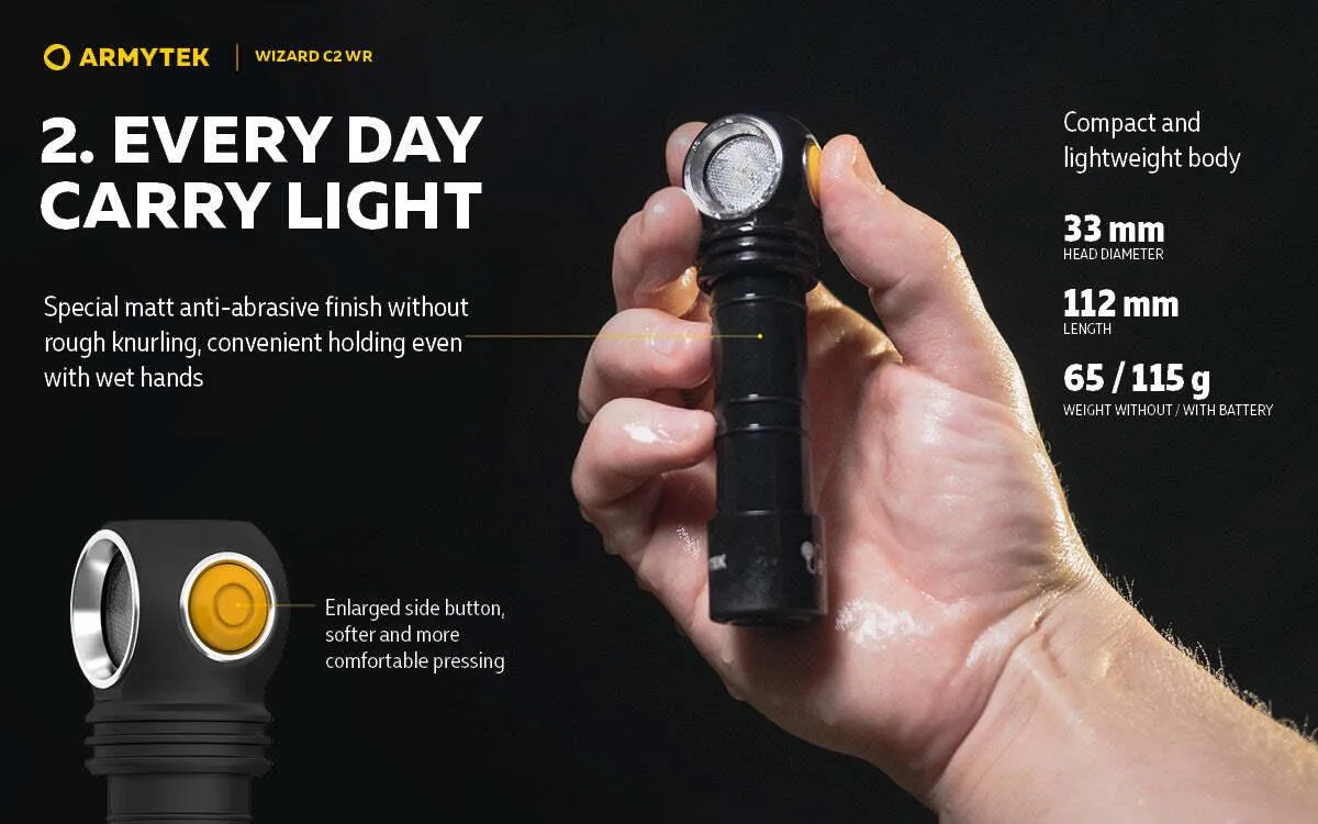 ARMYTEK WIZARD C2 WR MAGNET USB (WARM LIGHT)