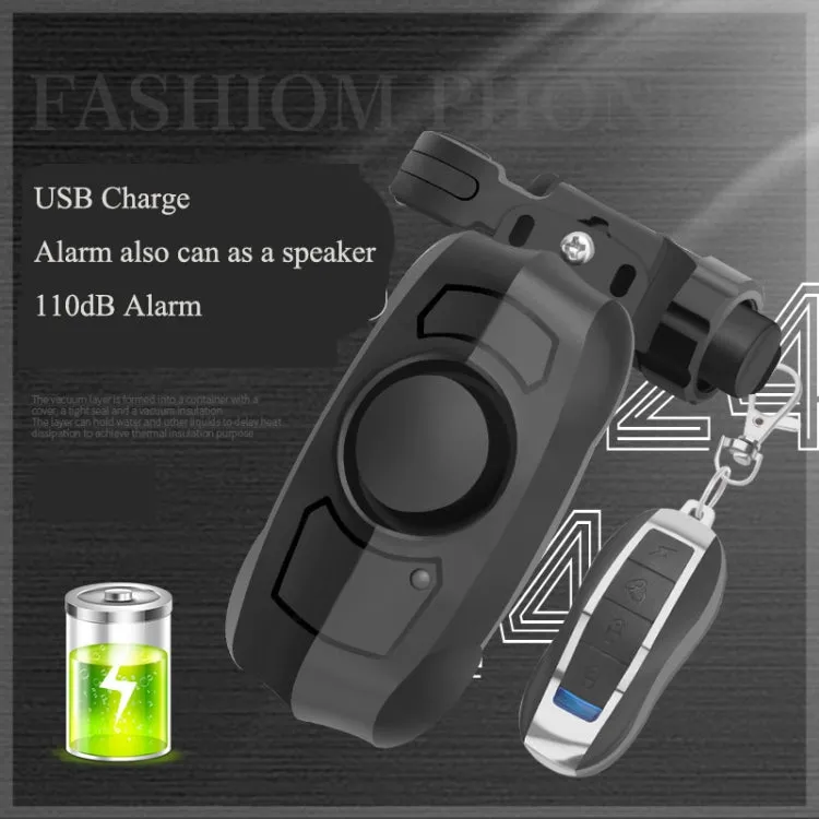 Bicycle Lock Anti-theft Anti-lost USB Charging Wireless Remote Control Vibration Alarm Detector Sensor