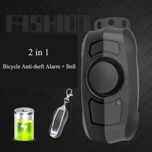 Bicycle Lock Anti-theft Anti-lost USB Charging Wireless Remote Control Vibration Alarm Detector Sensor