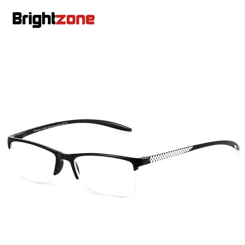 Brightzone Unisex Semi Rim Square Acetate Reading Glasses 2825