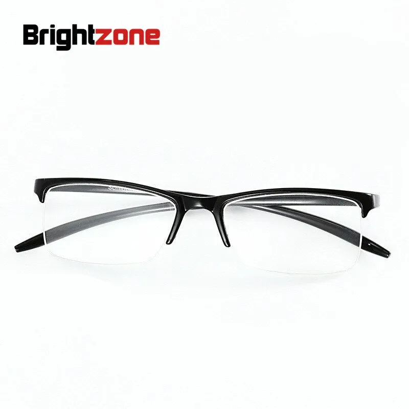 Brightzone Unisex Semi Rim Square Acetate Reading Glasses 2825