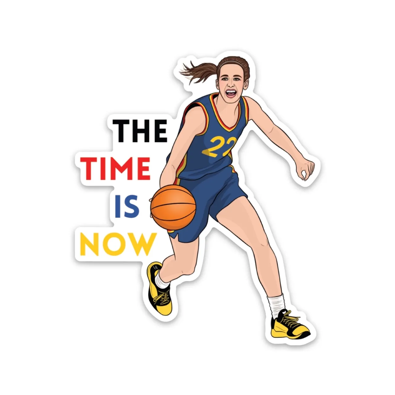 Caitlin Clark The Time Is Now Sticker