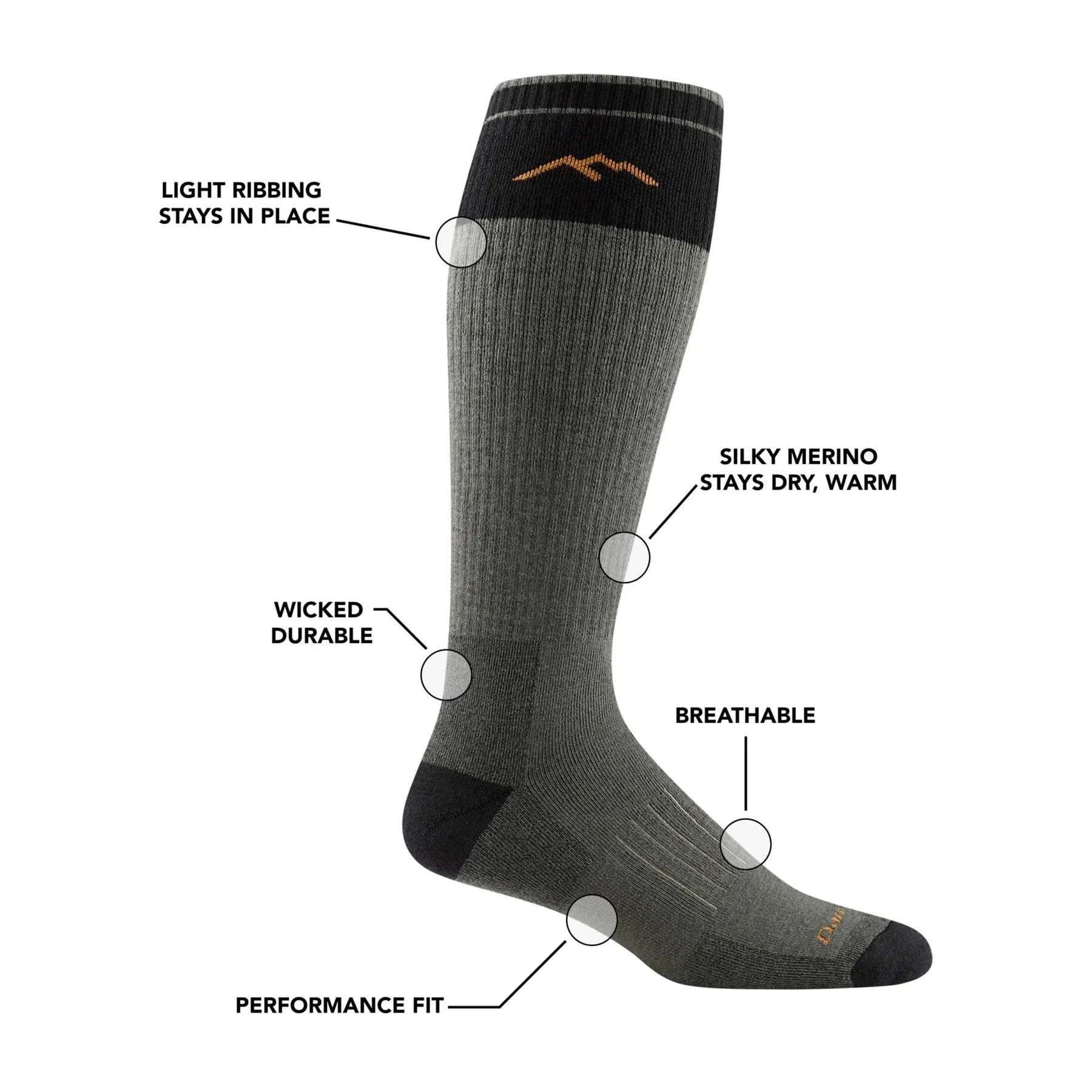 DARN TOUGH OVER-THE-CALF HEAVYWEIGHT HUNTING SOCK MEN'S