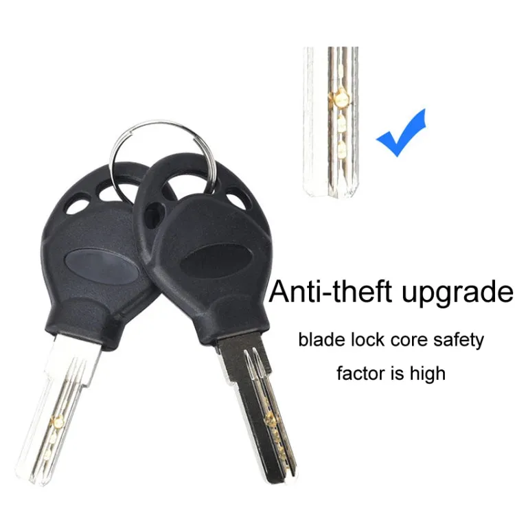 Fixed Portable Anti-theft Thickened Steel Wire Chain Bicycle Lock, Length: Matte Black 1.5m