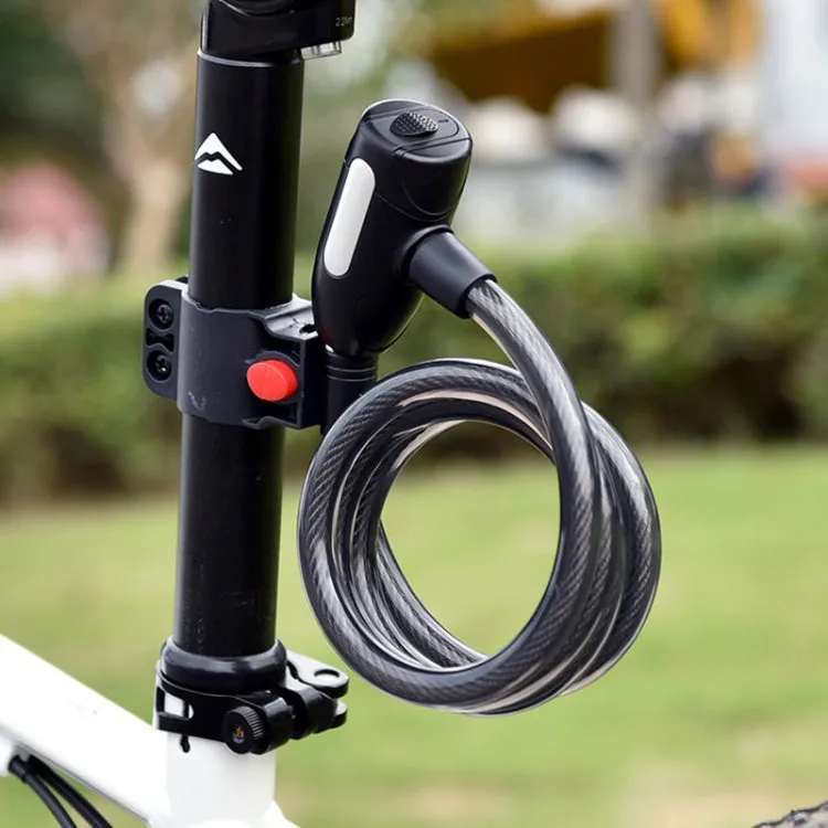 Fixed Portable Anti-theft Thickened Steel Wire Chain Bicycle Lock, Length: Matte Black 1.5m