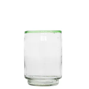 Medium Green Rim Stacking Glass