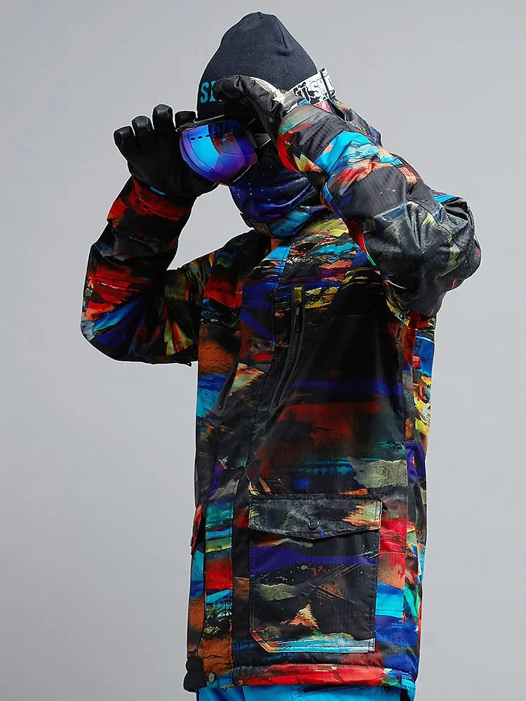 Men's Snowboard Jacket Colorful High Windproof Waterproof Winter Ski Jackets