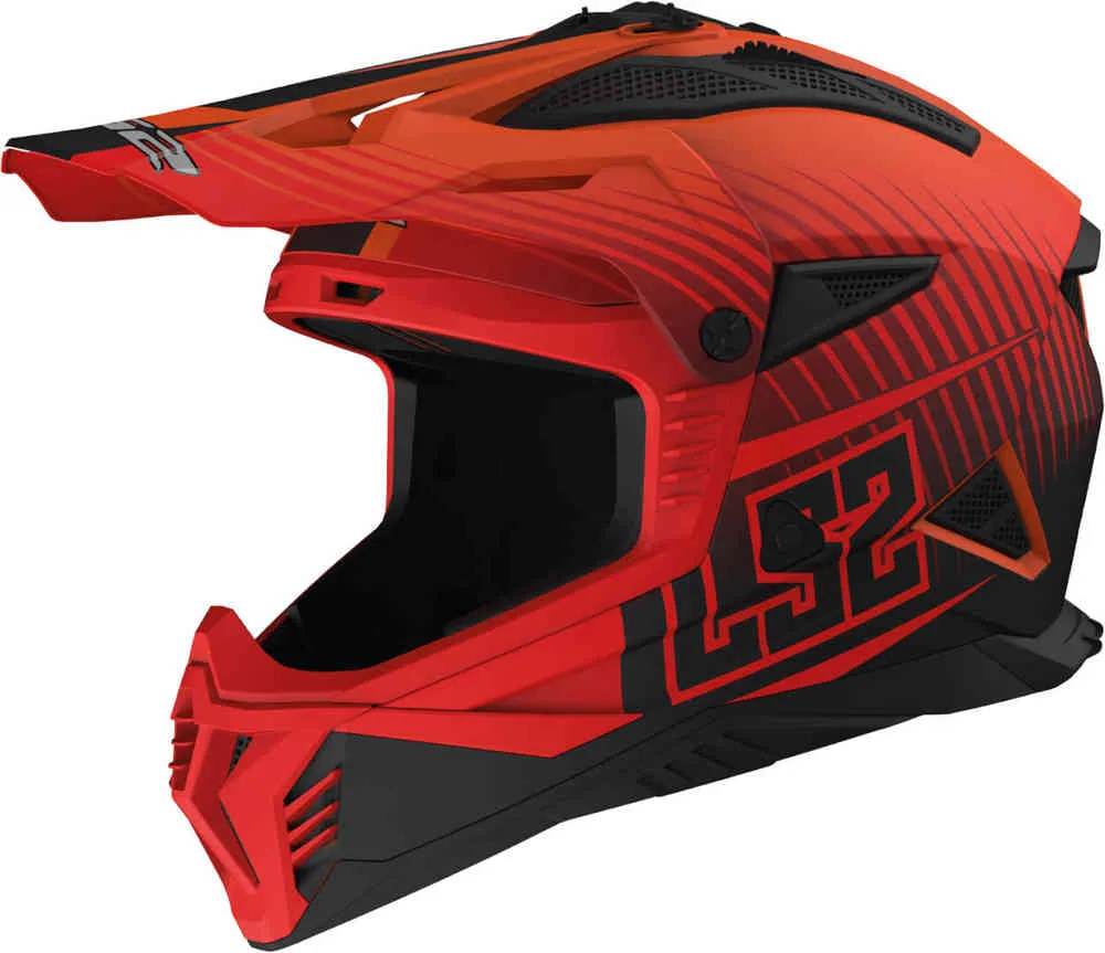 MX708 Fast II Duck LS2 Motocross Helmet, Fluorescent Red