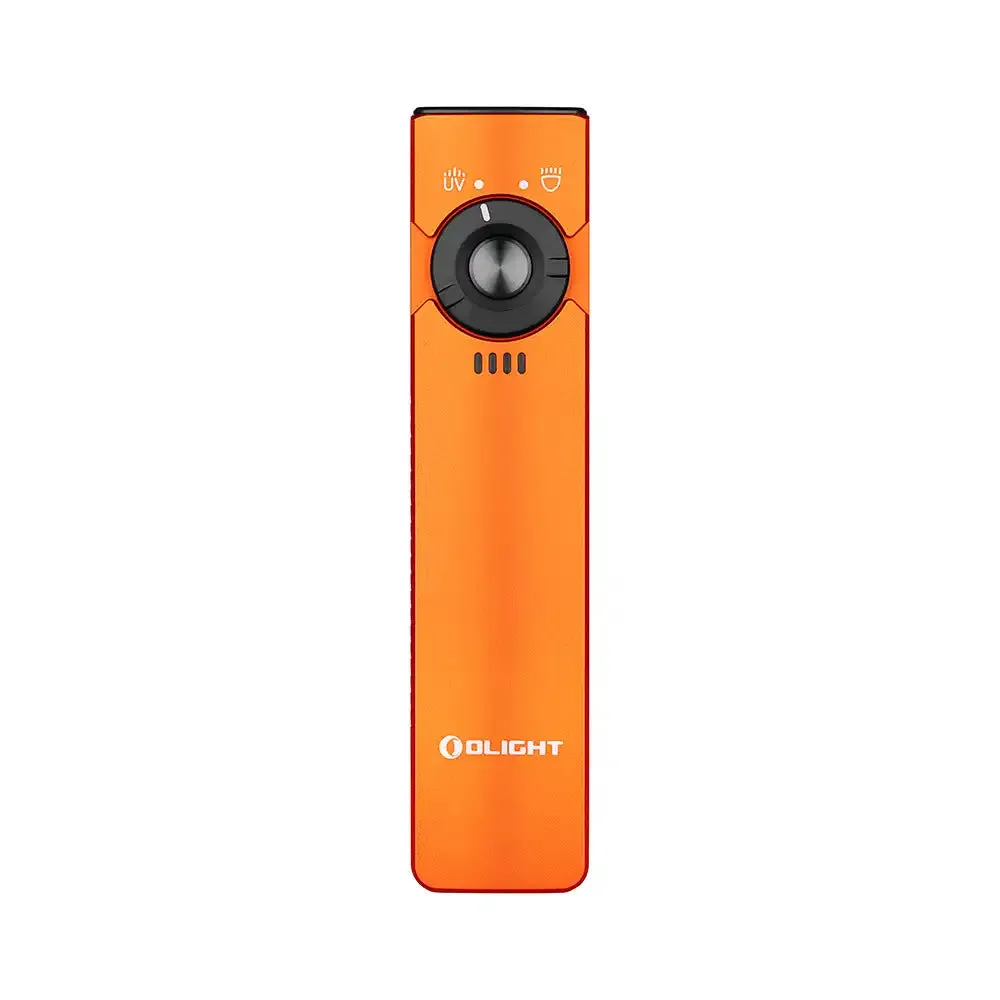 Olight Arkfeld UV - White Light and UV Dual Light Sources Flashlight - Orange CW (5700~6700K)