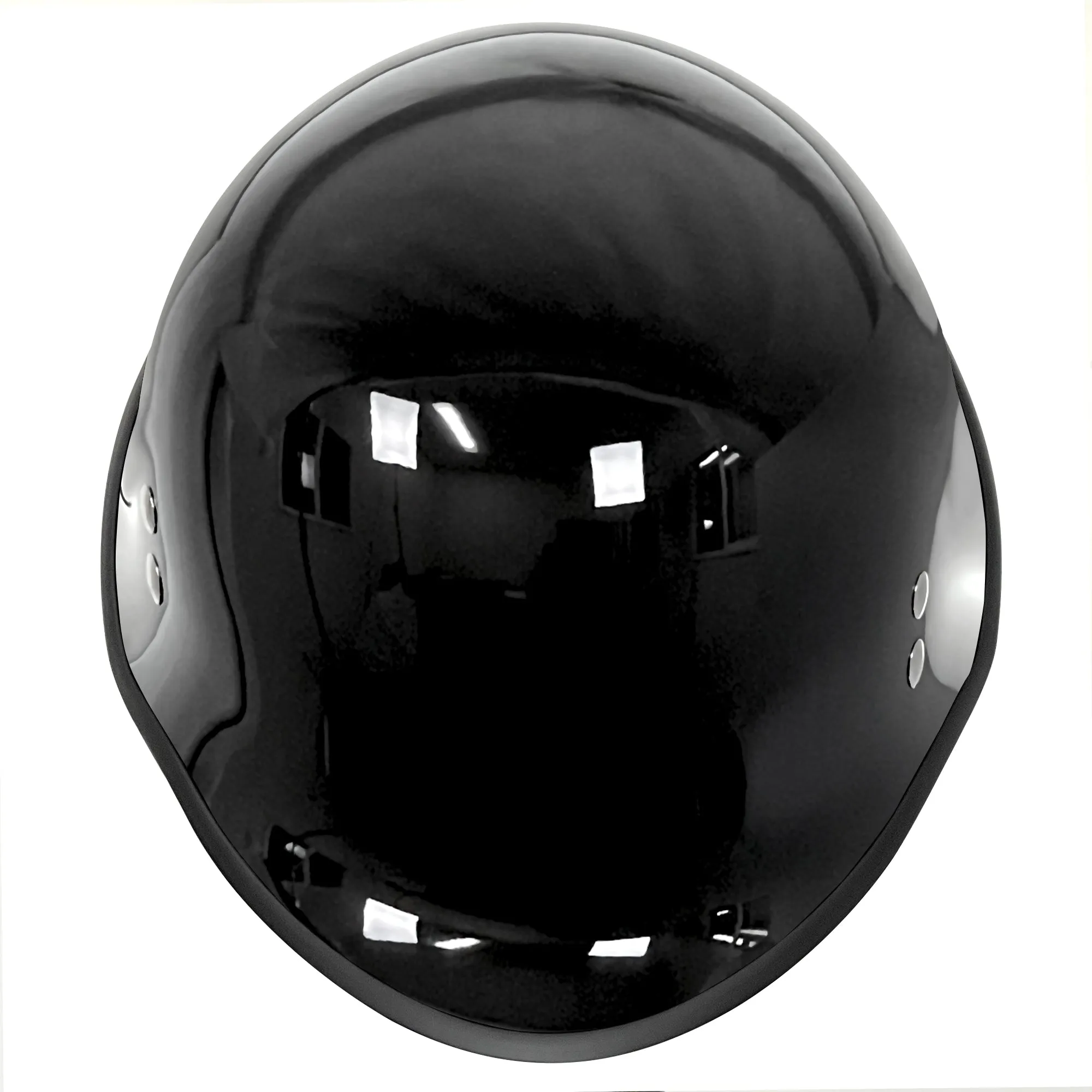 Outlaw Helmets T99 Glossy Black German Style Motorcycle Half Helmet for Men & Women DOT Approved - Adult Unisex Skull Cap for Bike Scooter ATV UTV Chopper Skateboard