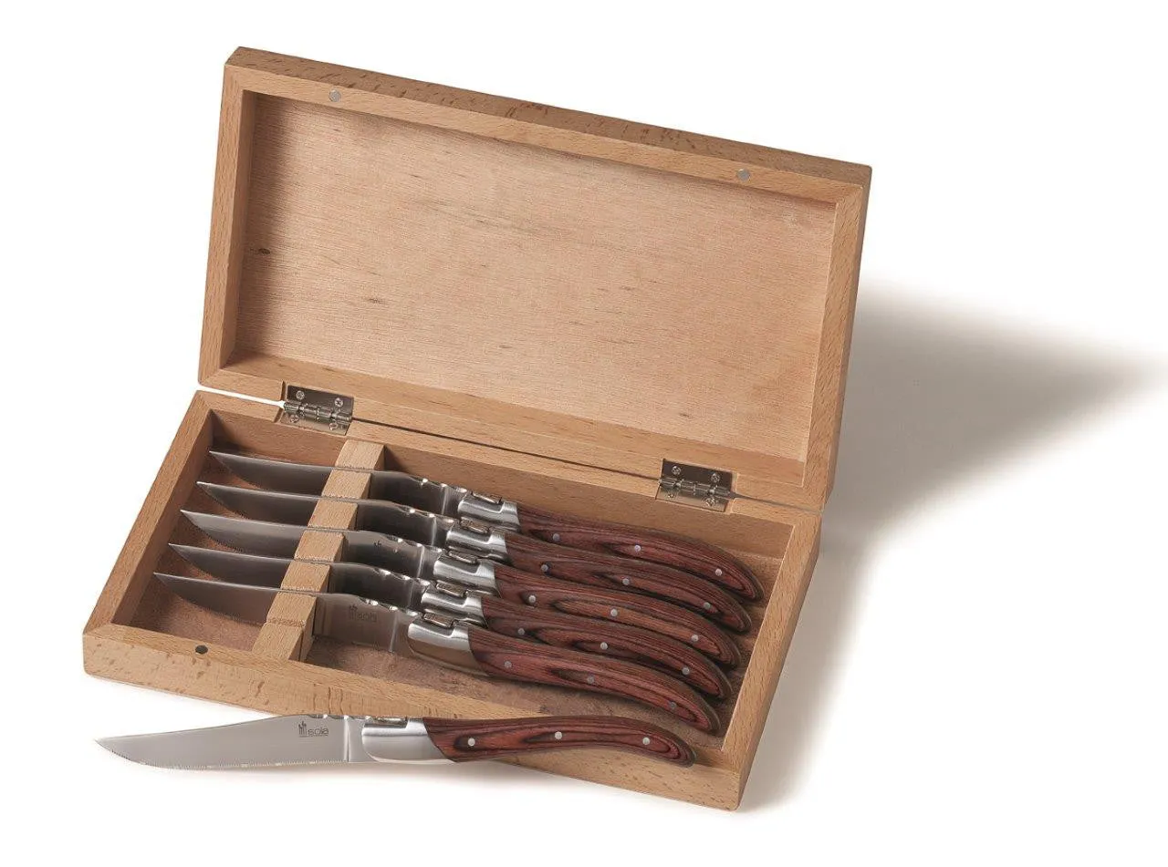 Steak Knife Set - Silver - 6pc