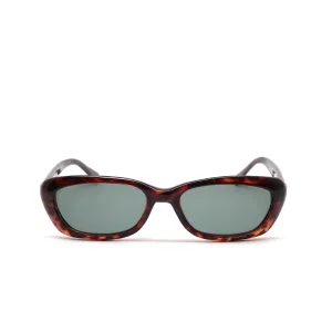 //Style 06//Vintage Small Sized 90s Mod Original Rectangle Sunglasses - Tortoise Red