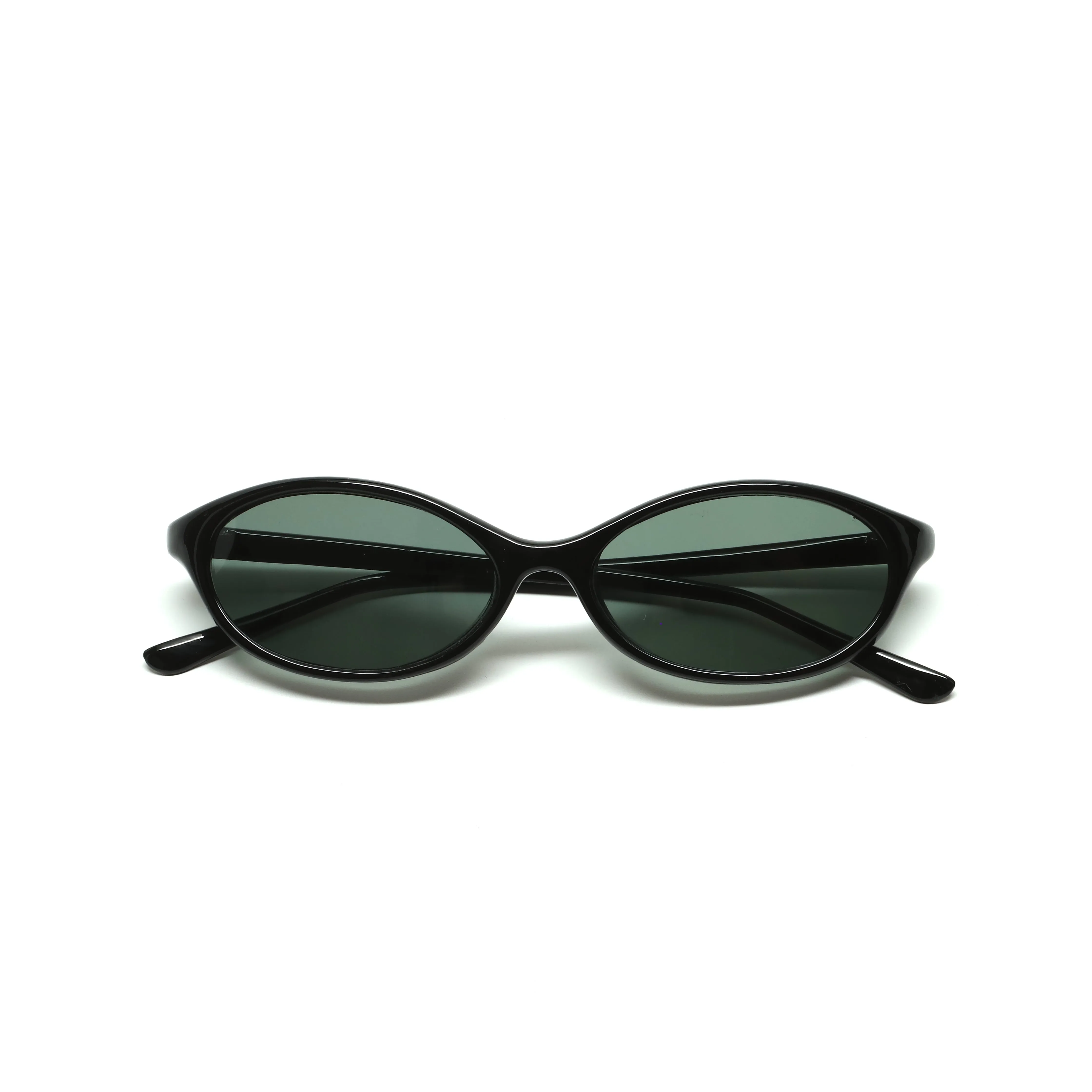 //Style 14// Vintage 90s Oval Frame Sunglasses - Black