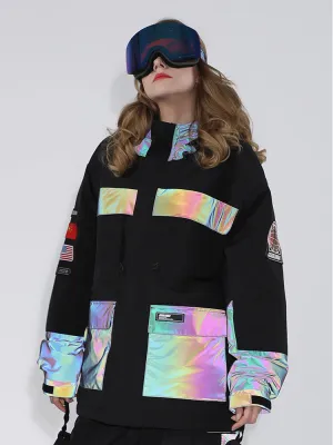 Unisex 2021 Tide Brand Colorful Reflective Windproof And Waterproof Snow Jacket