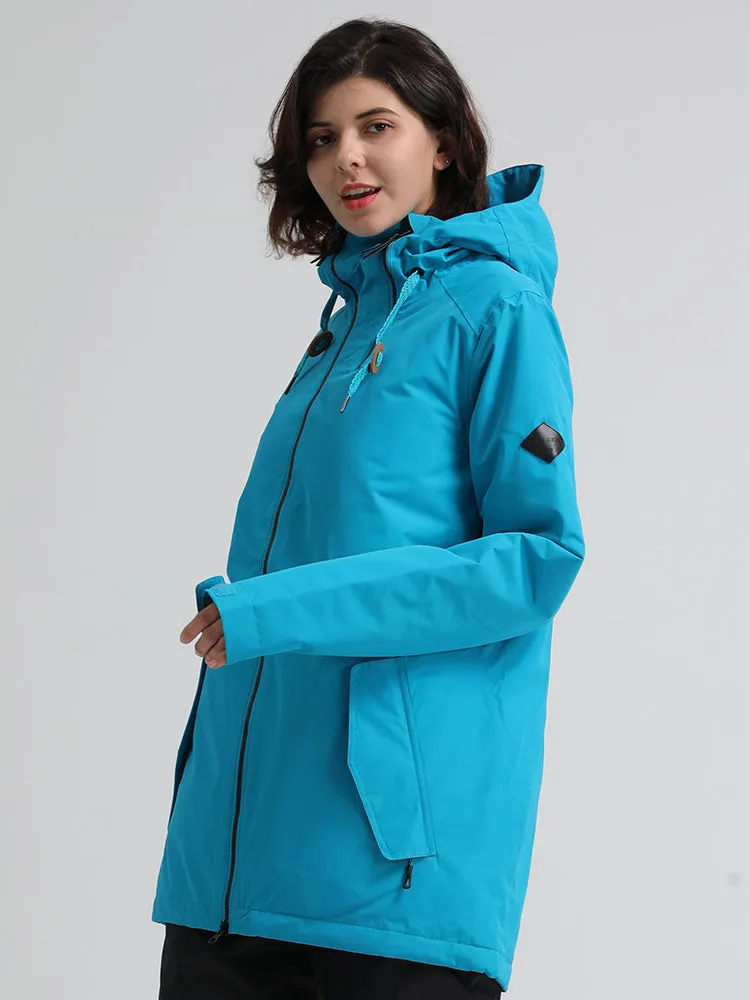 Women's Thermal Warm Waterproof Windproof Blue Ski Snowboard Jacket