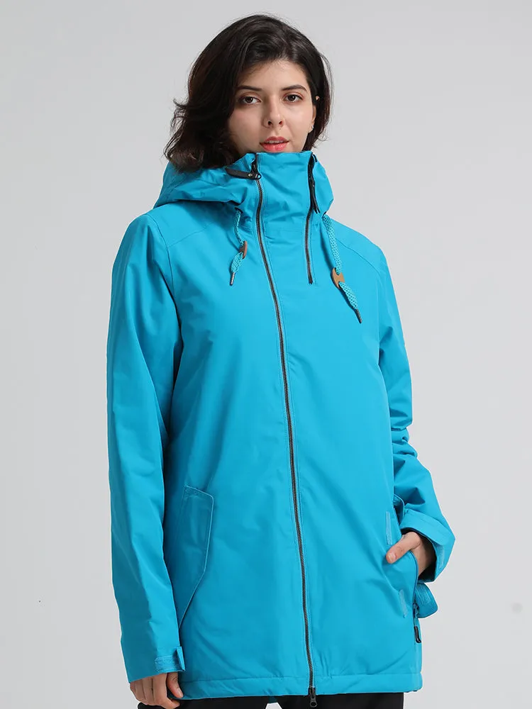 Women's Thermal Warm Waterproof Windproof Blue Ski Snowboard Jacket