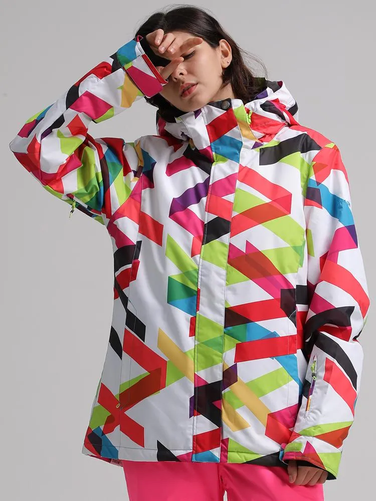 Women's Waterproof Windproof Colorful Snowboard/Ski Jackets